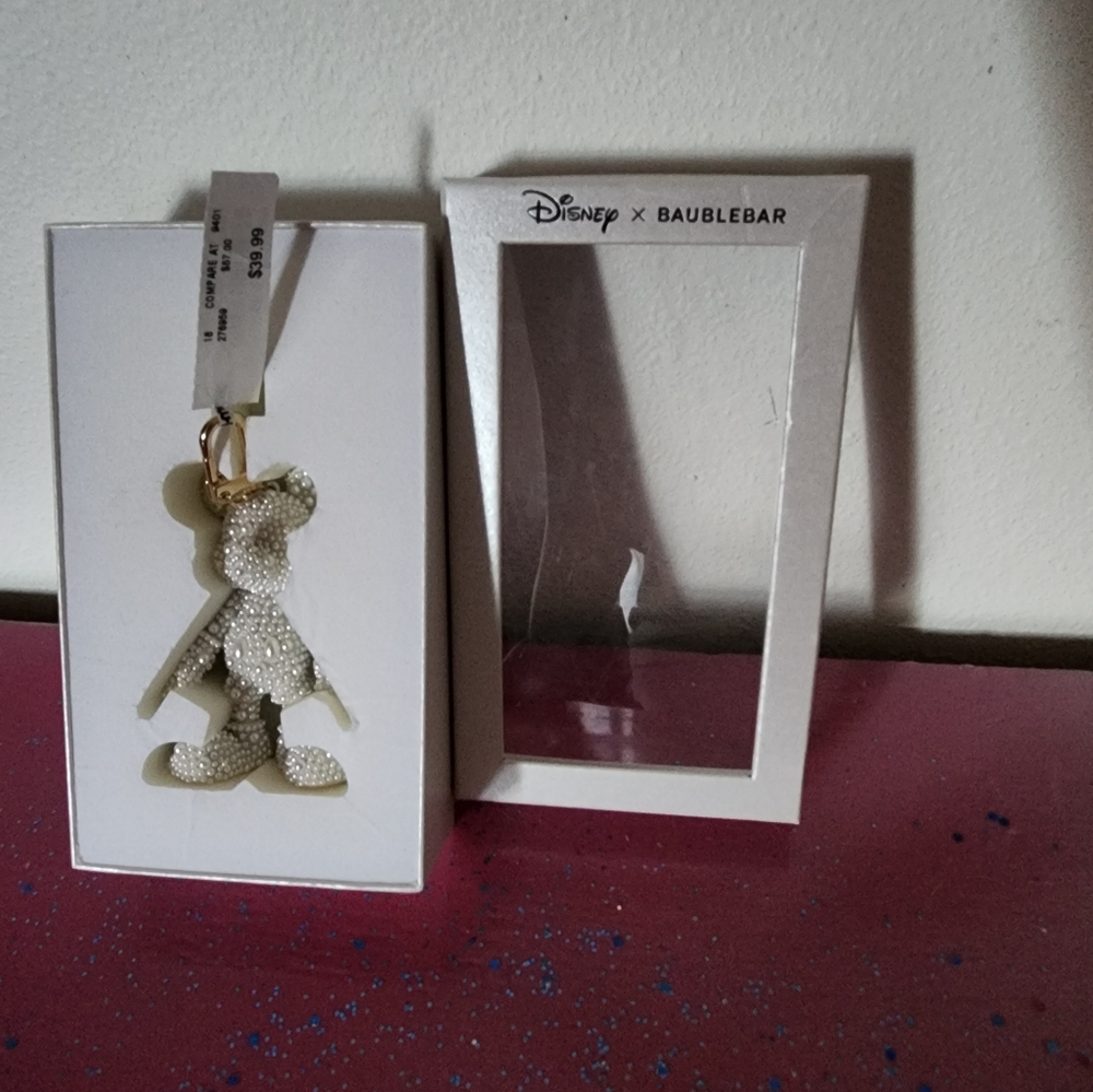 Baublebar Disney Mickey Bag Charm Pearl
